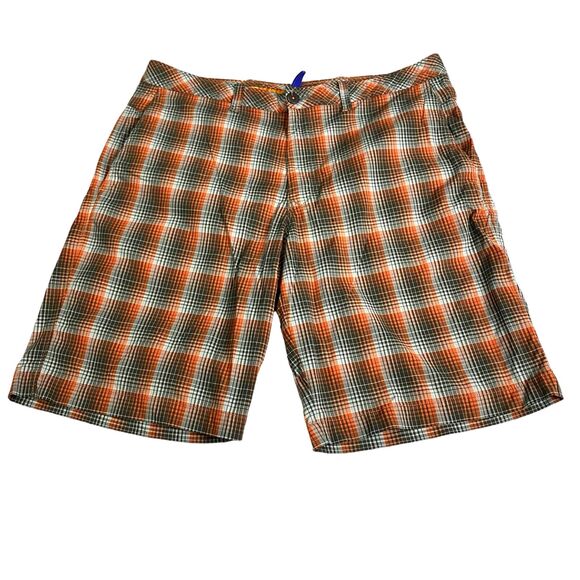 Tommy Bahama Paradise Tech Men's Shorts Size 34 Nylon Orange White Gray Fishing - Picture 1 of 16